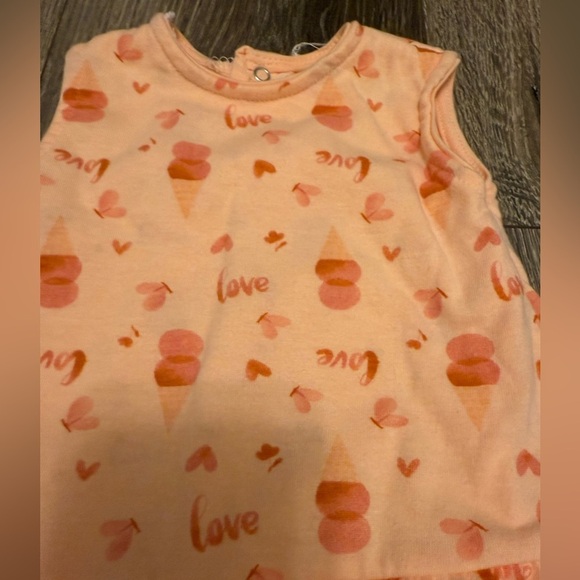 Bon Bebe Baby Girl Ice Cream Orange Dress Size 0/3 Months - Picture 2 of 4